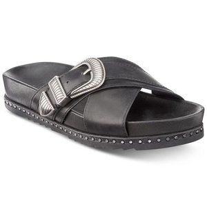 FRYE Women's Lily Western Criss Cross Slide Sandal. - never worn with box